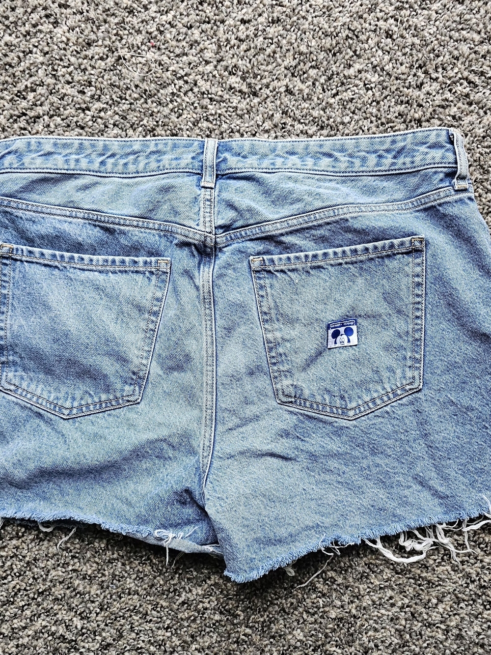Old Navy Light Blue Denim Women's Shorts with Minnie Embroidery - Picture 2 of 4